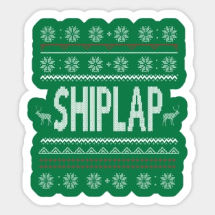 Shiplap Ugly Christmas Sweater Sticker